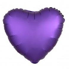 Шарик (45см) Сердечко фиолетовый матовый